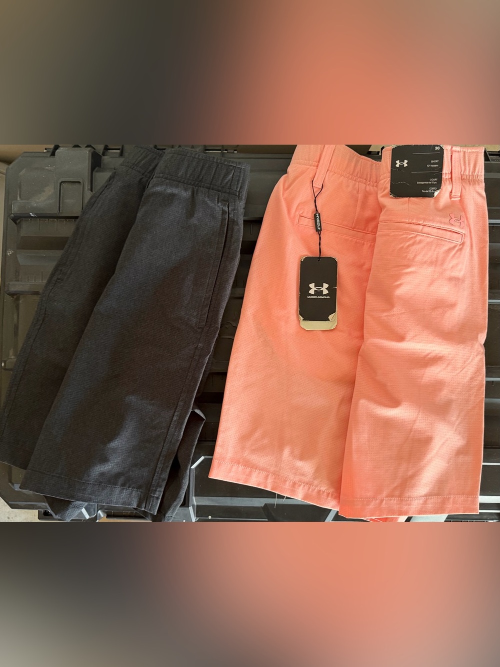 Under Armour Coral Pink & Black Performance Shorts